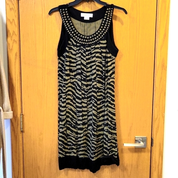 Michael Kors Bushed Tiger Camouflage Stripe Dress Size Small - Picture 3 of 12